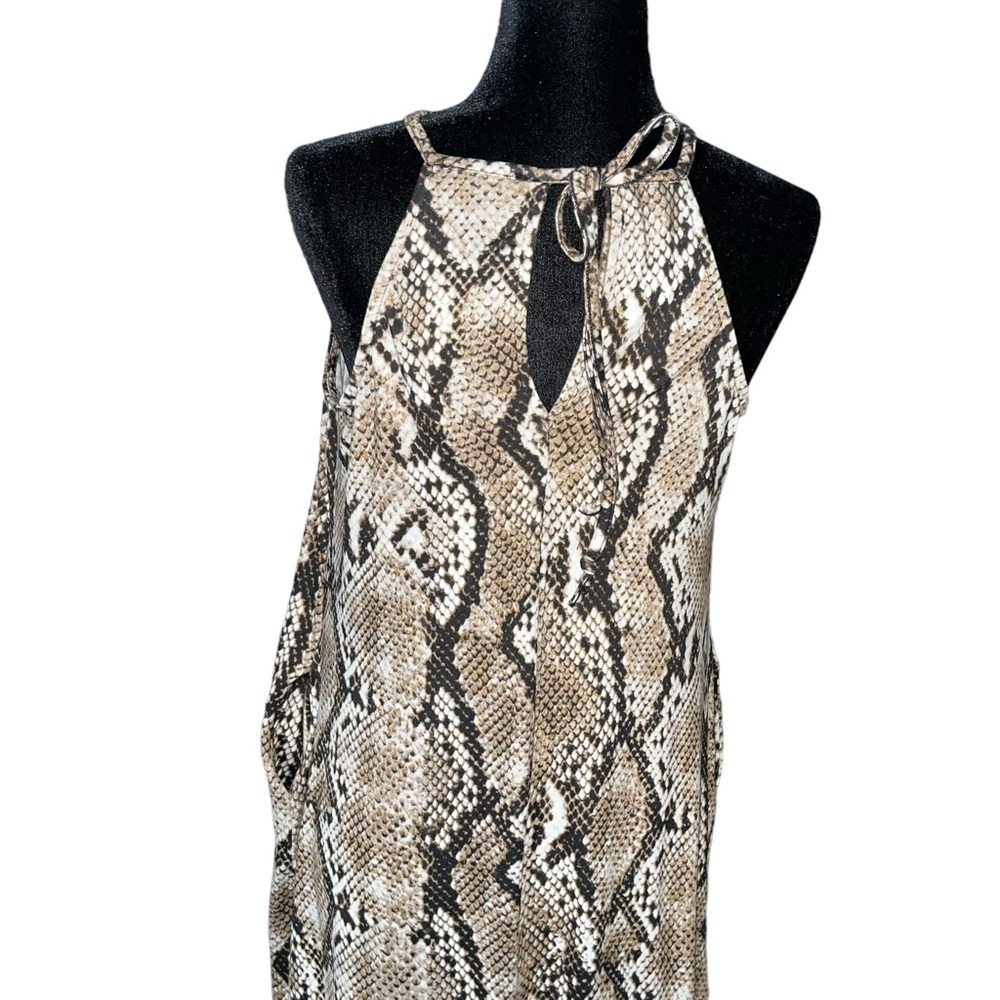 Women’s Snake Print Side Pockets Maxi Dress Size M - Picture 6 of 13